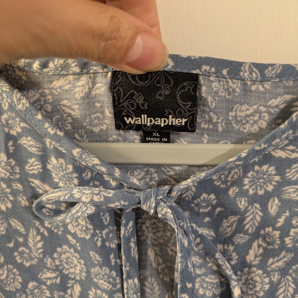 Wallpapher Blue Patterned Dress - Picture 3 of 6